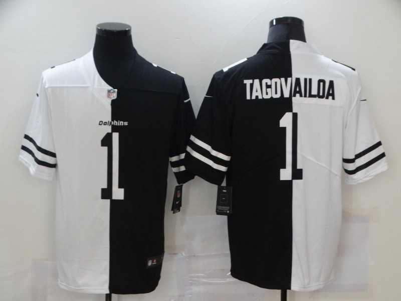 Nike Dolphins 1 Tua Tagovailoa Black And White Split Vapor Untouchable Limited Jersey,We sell and wholesale Nike Dolphins 1 Tua Tagovailoa Black And White Split Vapor Untouchable Limited Jersey on line form chian!